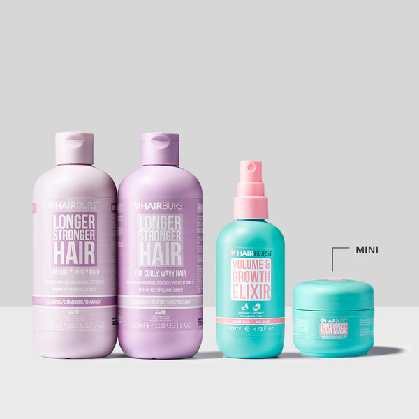 Ensemble de cheveux bouclés et ondulés
