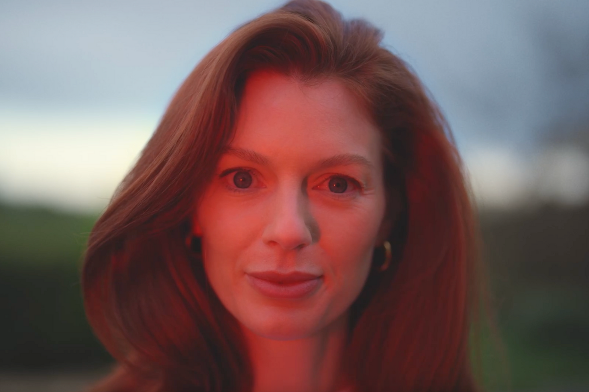 woman showing ageing skin and hair