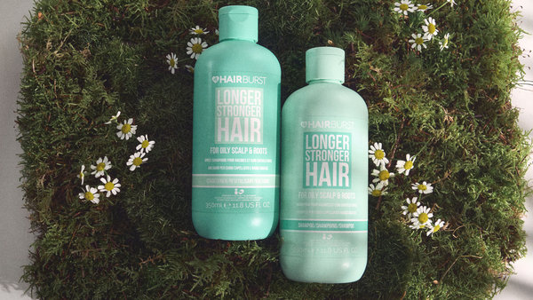 Hairburst hair growth shampoo designed to strengthen hair and support thicker, healthier strands.