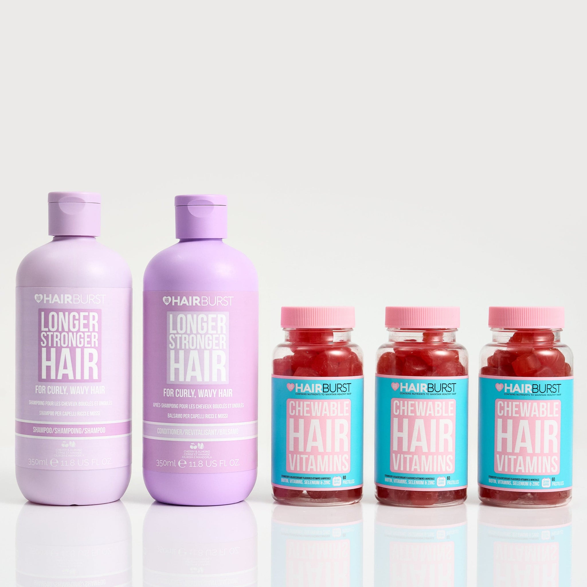 Hairburst Bundles Conditioner for Curly Hair / Shampoo for Curly Hair The Chewable Hair Growth Bundle