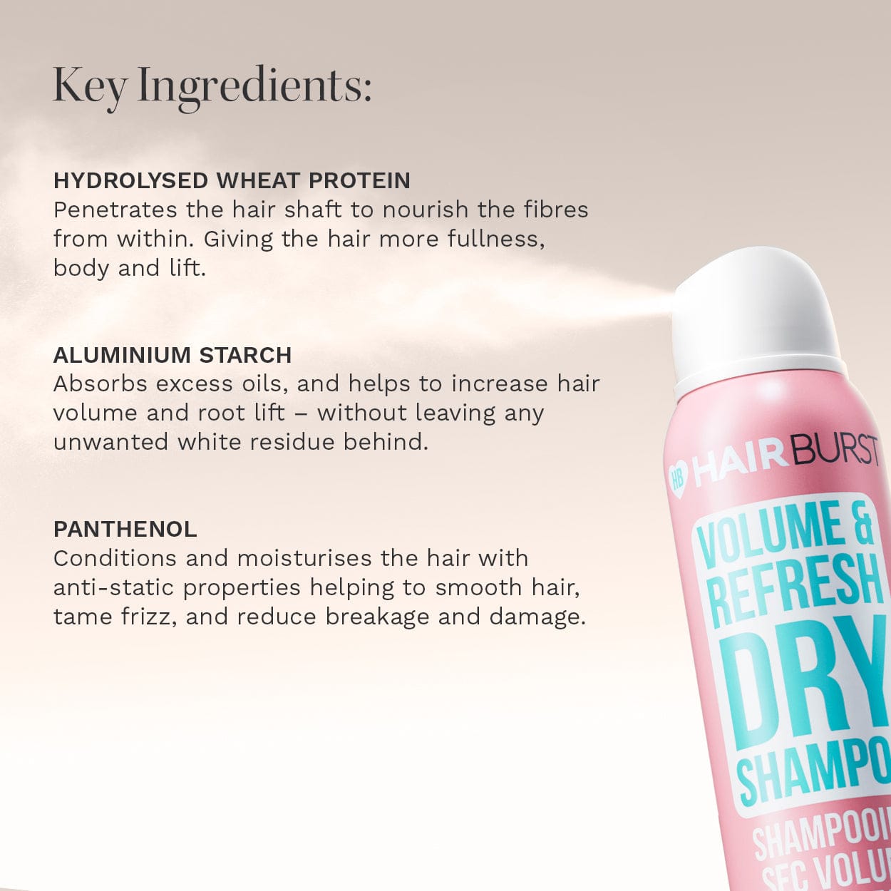 Hairburst Treatments 1x Dry Shampoo Volume & Refresh Dry Shampoo