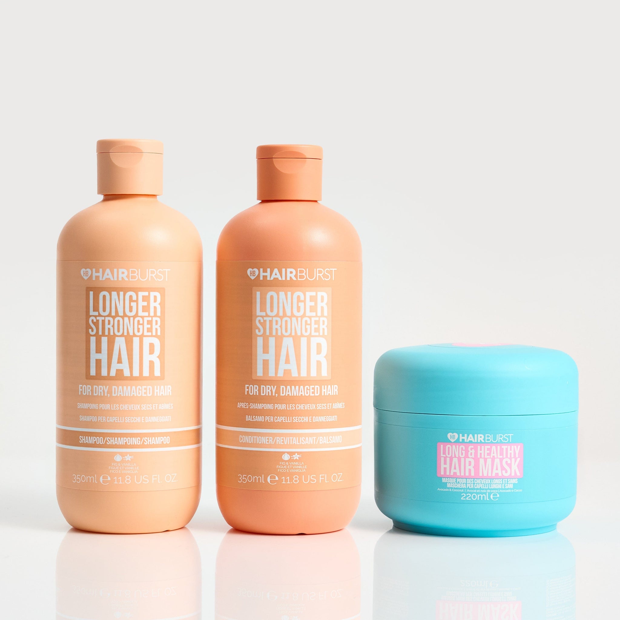 Hairburst Bundles Conditioner for Dry & Damaged Hair / Shampoo for Dry & Damaged Hair Strength & Nourishment Essentials