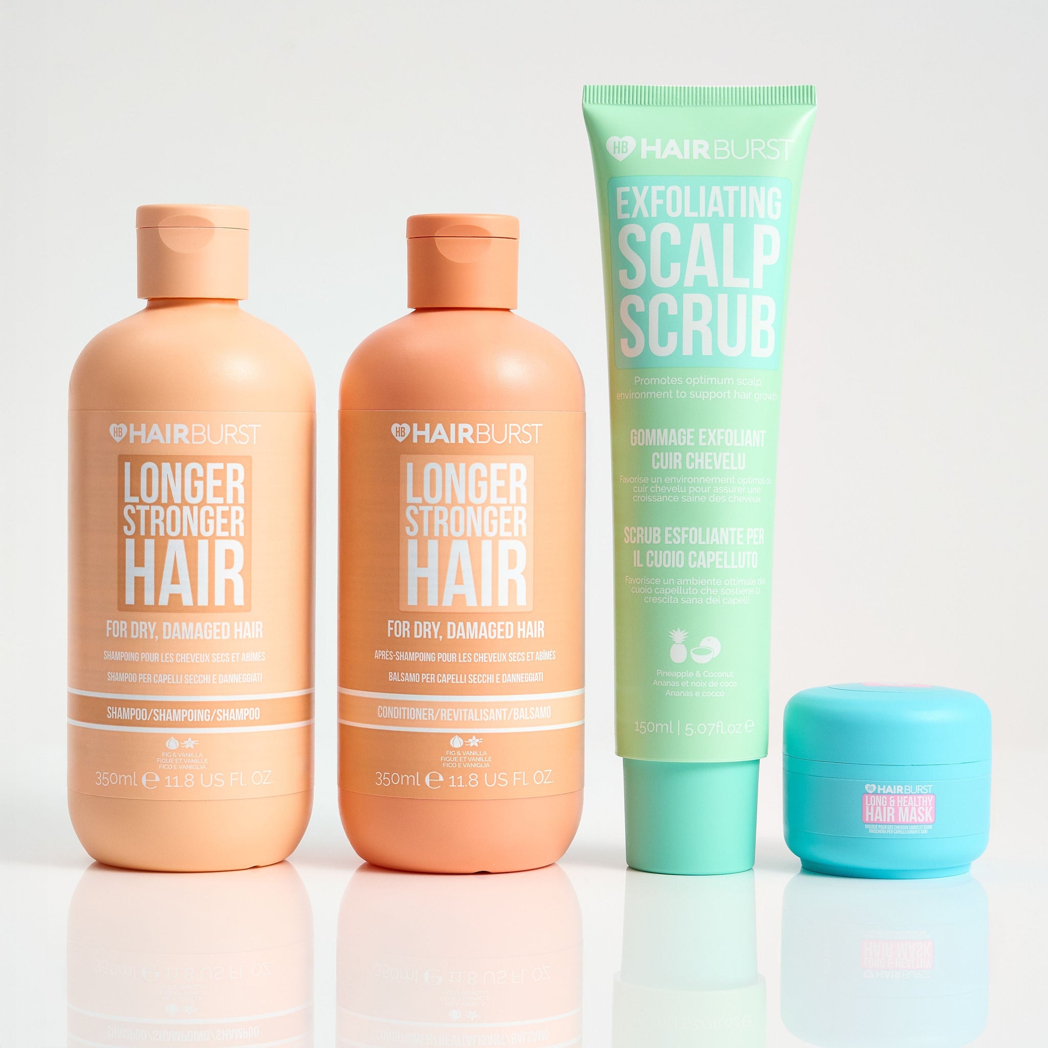 Hairburst Conditioner for Dry & Damaged Hair / Shampoo for Dry & Damaged Hair Scalp Exfoliation Bundle