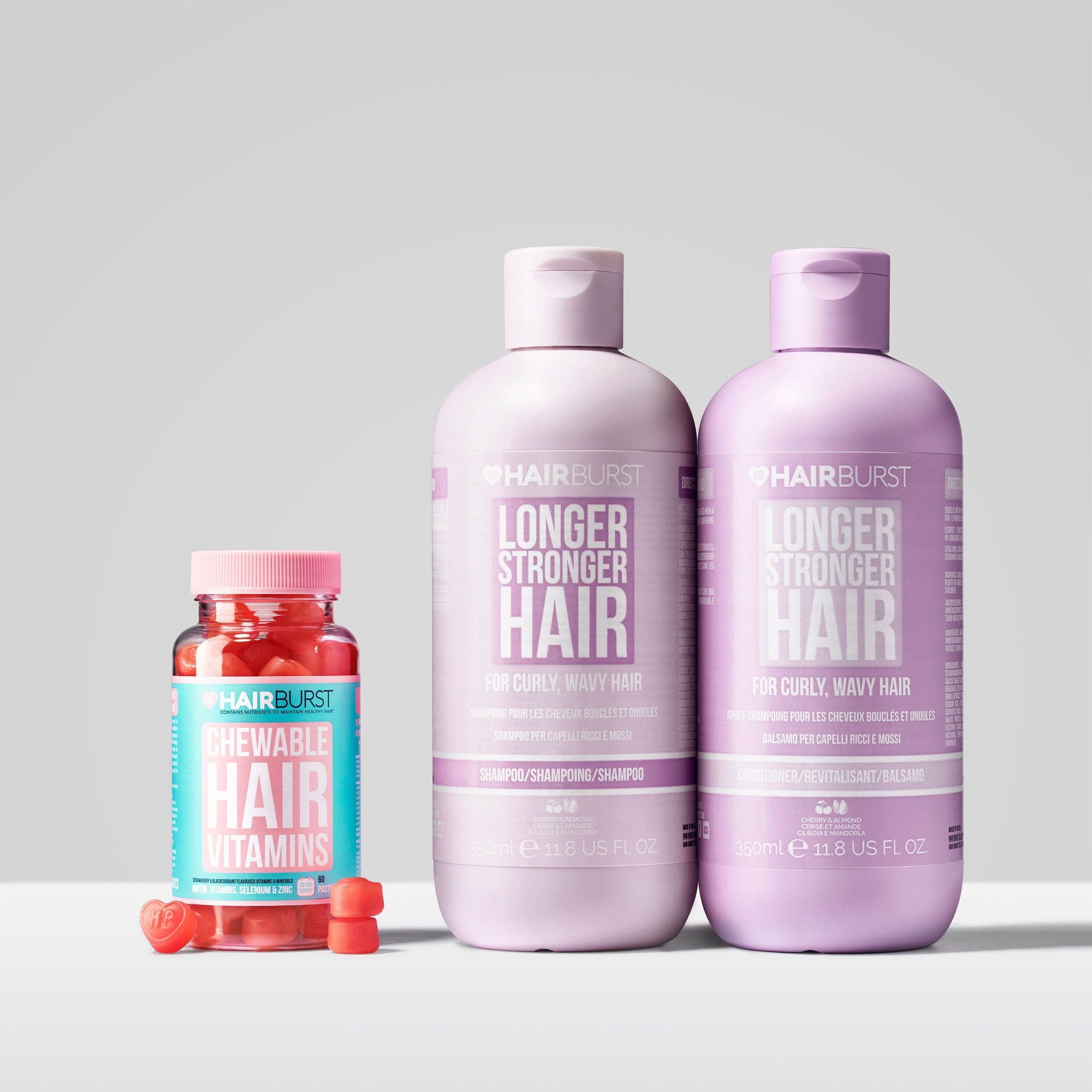 Hairburst Bundles Conditioner for Curly Hair / Shampoo for Curly Hair The Chewable Hair Growth Starter Kit