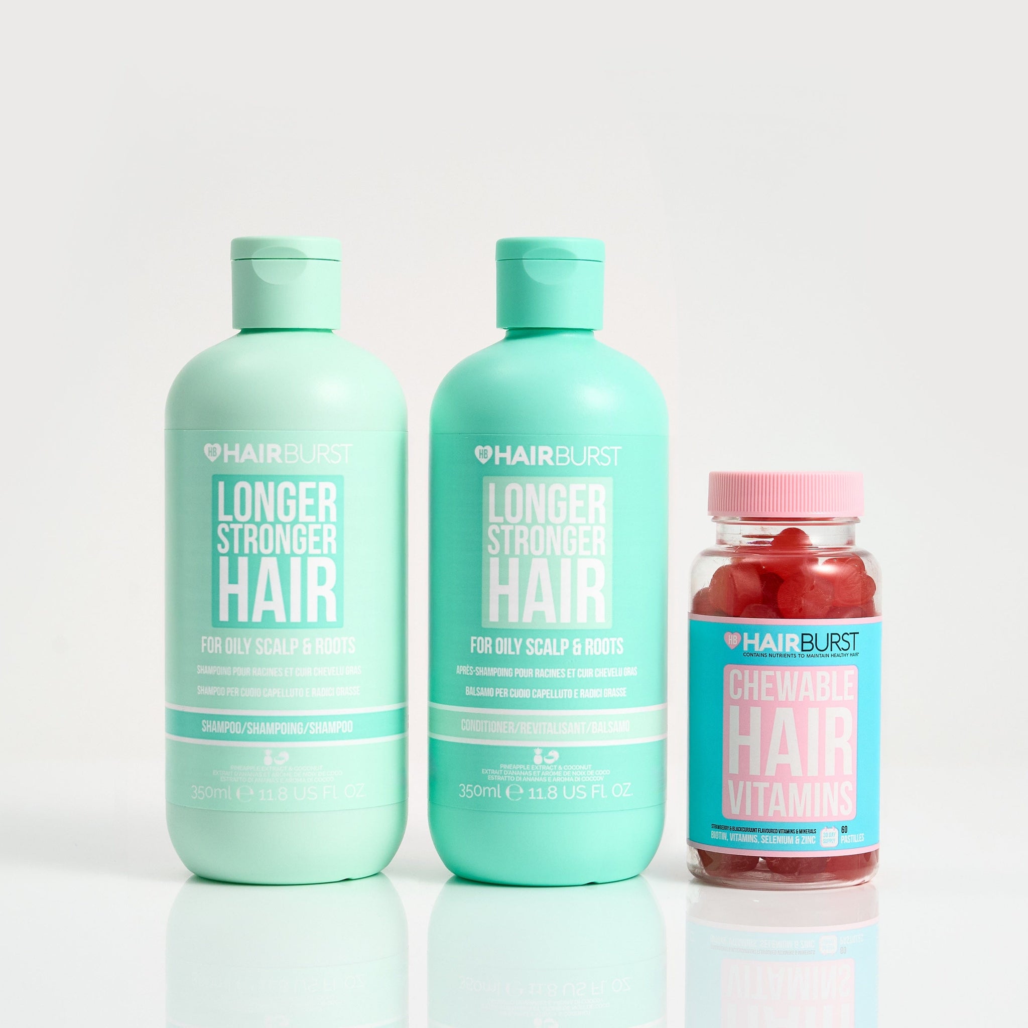 Hairburst Bundles Conditioner for Oily Hair / Shampoo for Oily Hair The Chewable Hair Growth Starter Kit