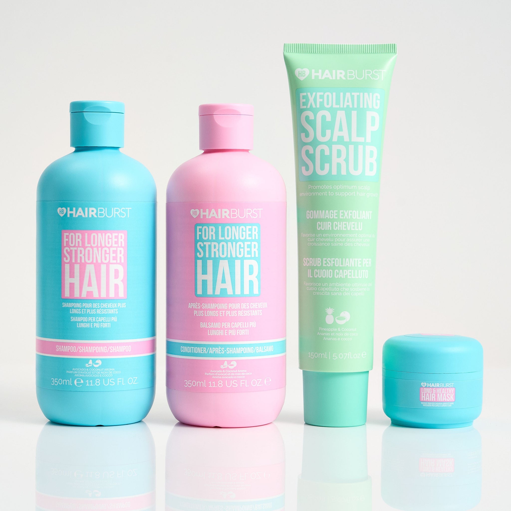 Hairburst Conditioner for Longer Stronger Hair / Shampoo for Longer Stronger Hair Scalp Exfoliation Bundle