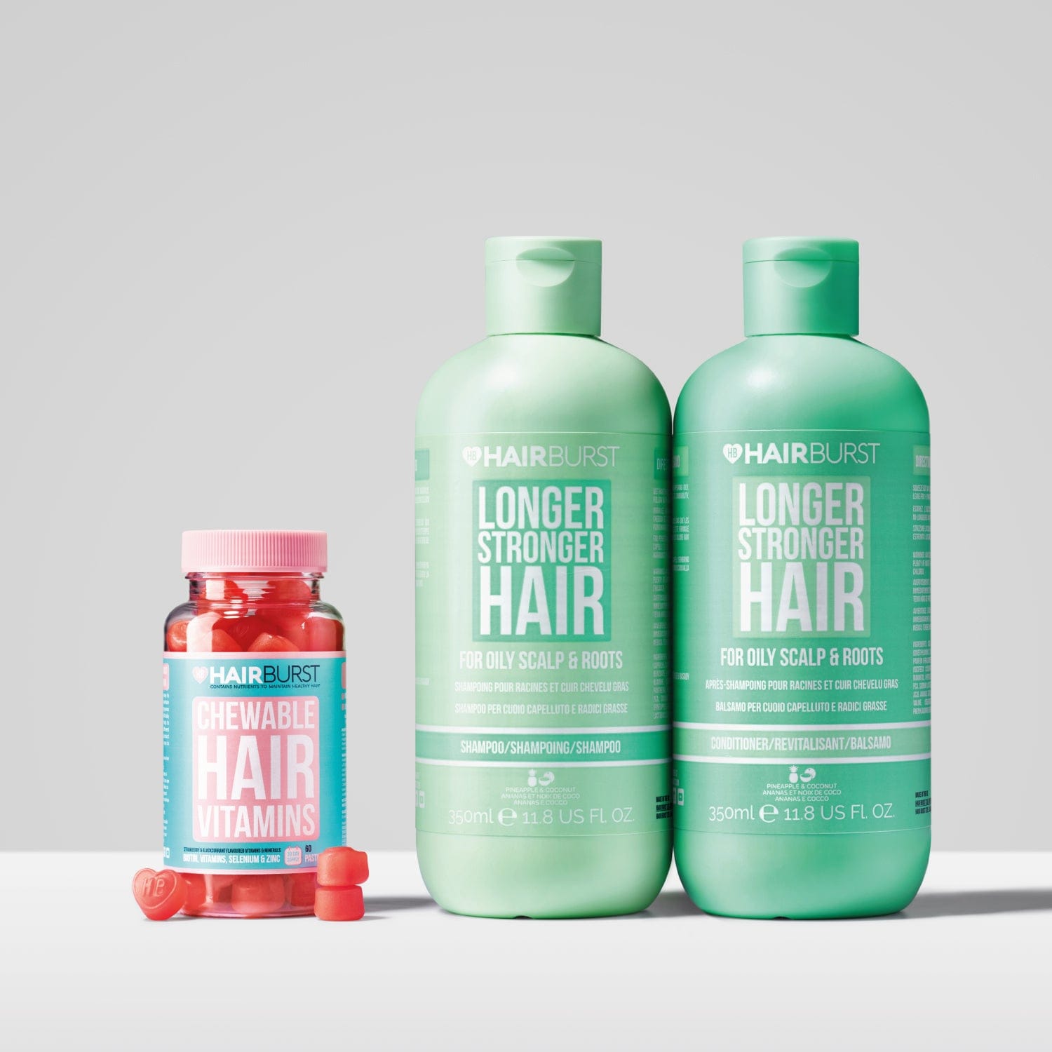 Hairburst Bundles Conditioner for Oily Hair / Shampoo for Oily Hair The Chewable Hair Growth Starter Kit
