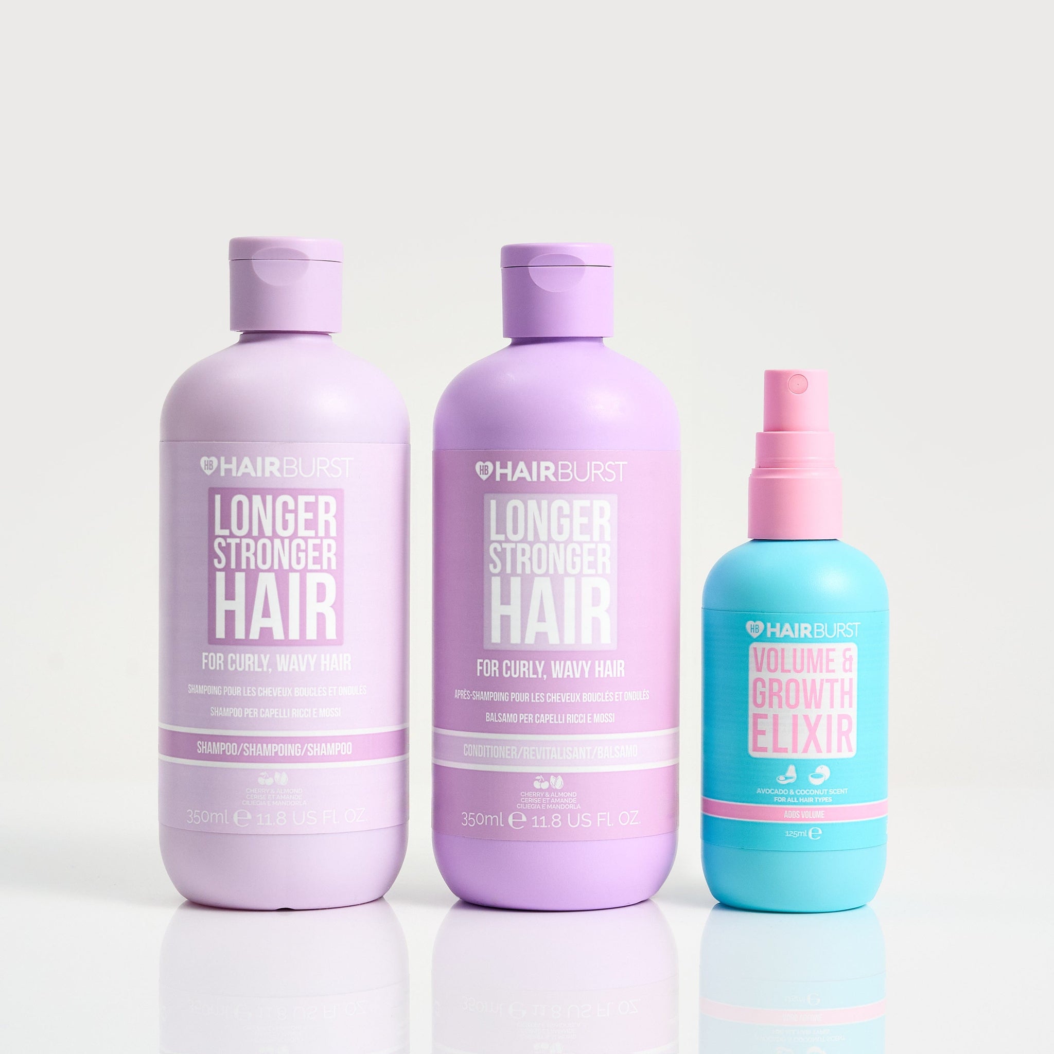 Hairburst Bundles Conditioner for Curly Hair / Shampoo for Curly Hair Longer, Stronger Hair Trio