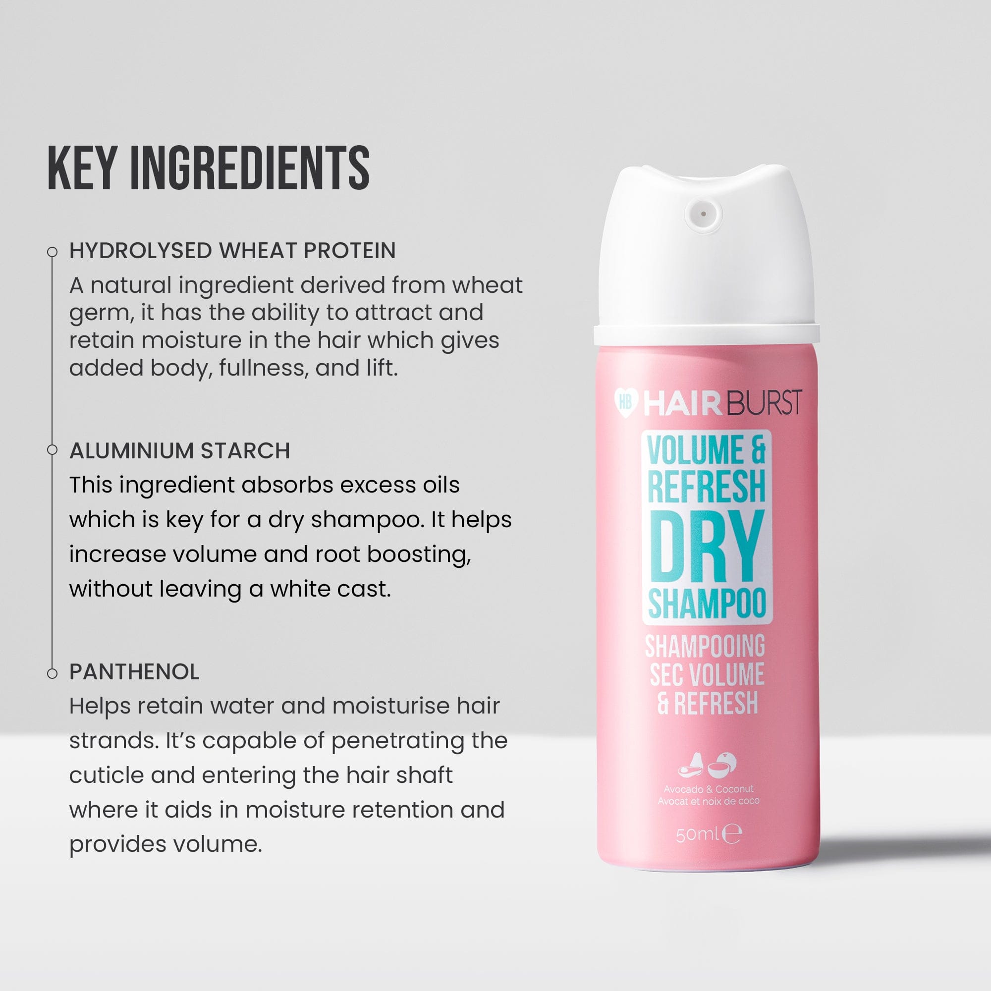 Hairburst Hairburst Shampoo 1x Mini Dry Shampoo Mini Volume & Refresh Dry Shampoo