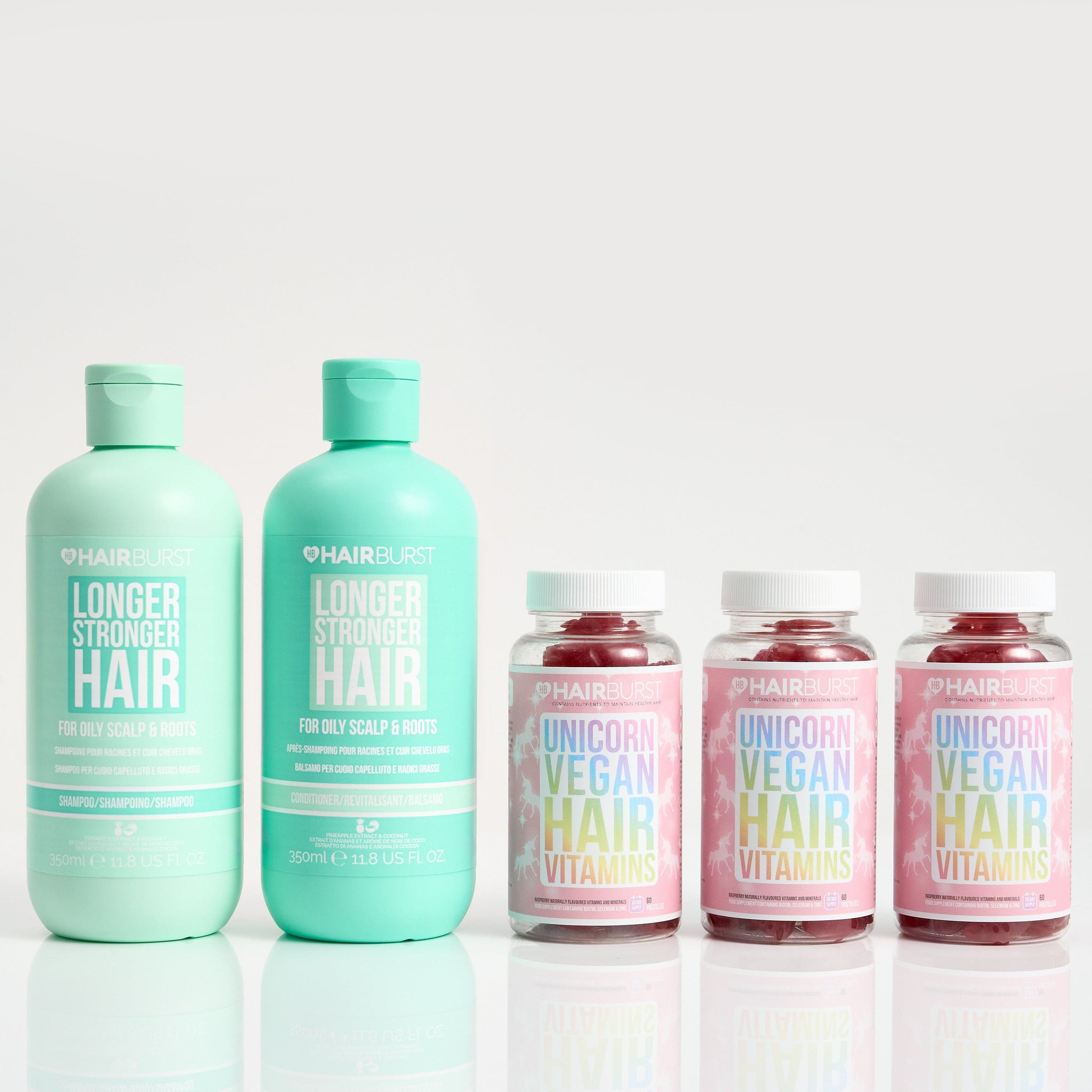 Hairburst Bundles Conditioner for Oily Hair / Shampoo for Oily Hair The Vegan Hair Growth Bundle
